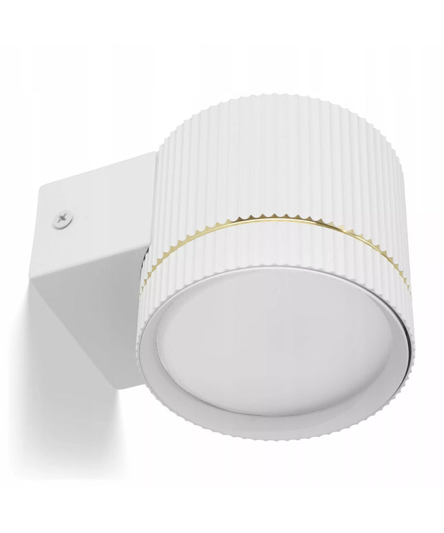 Sieninis LED šviestuvas rifliuotas GX53 korpusas baltas virštinkinis lempa TUBA