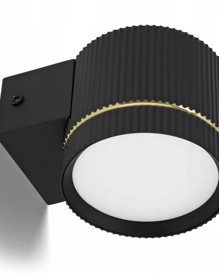 Sieninis LED šviestuvas rifliuotas GX53 juodas virštinkinis TUBE