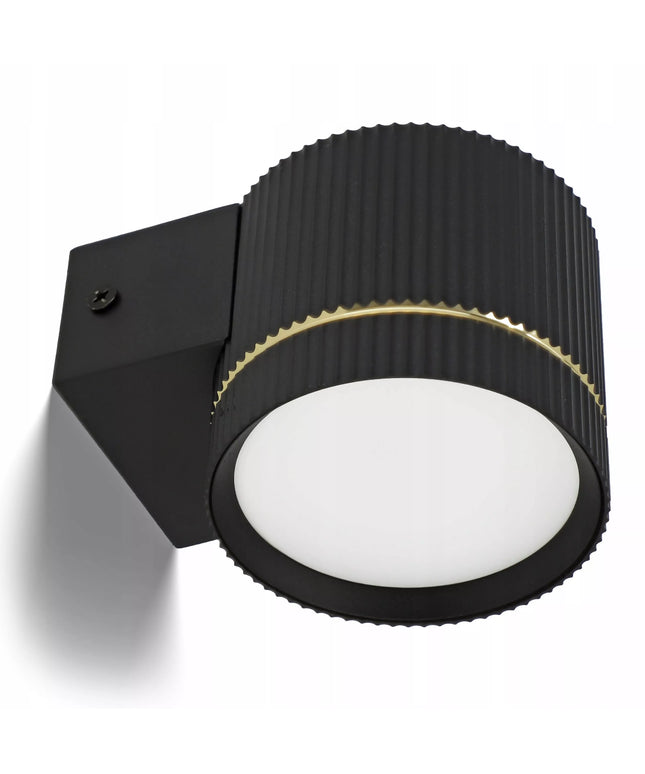 Sieninis LED šviestuvas rifliuotas GX53 juodas virštinkinis TUBE