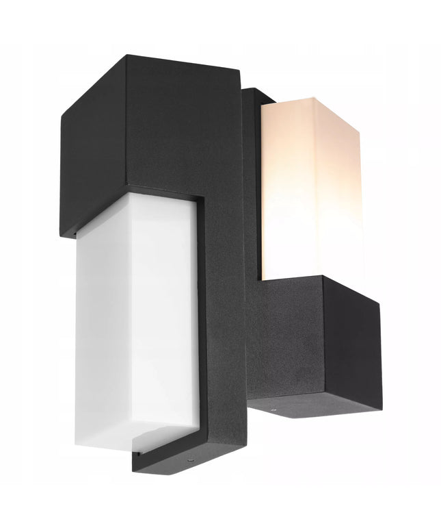 Išorinis sieninis šviestuvas, LED fasadinis sodo šviestuvas, 1x E27, juodas, IP54