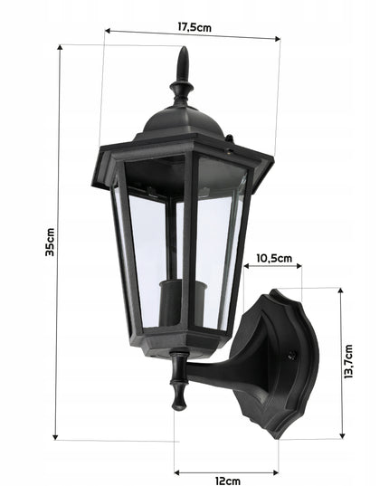 Lauko sieninis šviestuvas E27 LED fasado apšvietimui