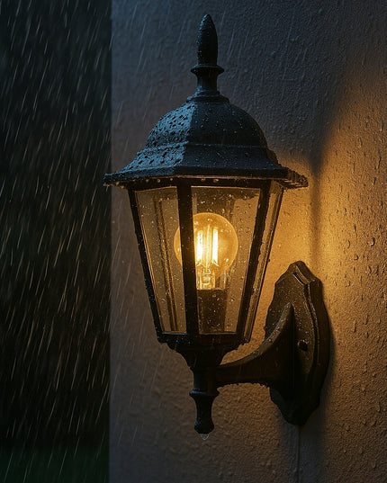 Lauko sieninis šviestuvas E27 LED fasado apšvietimui