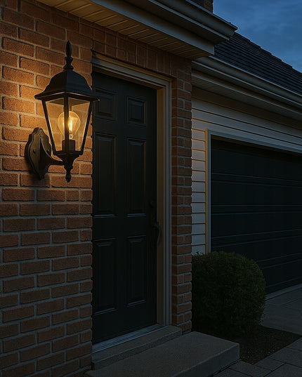 Lauko sieninis šviestuvas E27 LED fasado apšvietimui