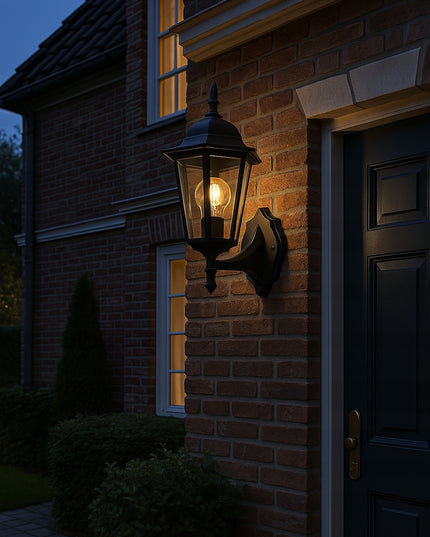 Lauko sieninis šviestuvas E27 LED fasado apšvietimui