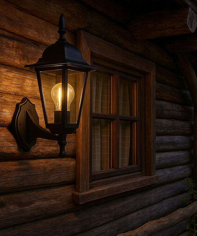 Lauko sieninis šviestuvas E27 LED fasado apšvietimui