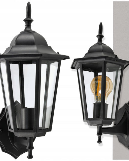 Lauko sieninis šviestuvas E27 LED fasado apšvietimui