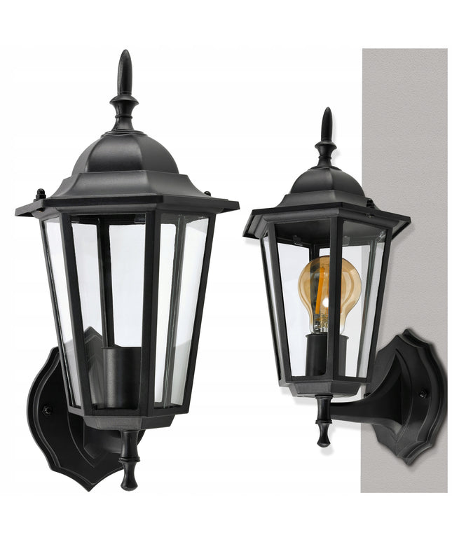 Lauko sieninis šviestuvas E27 LED fasado apšvietimui