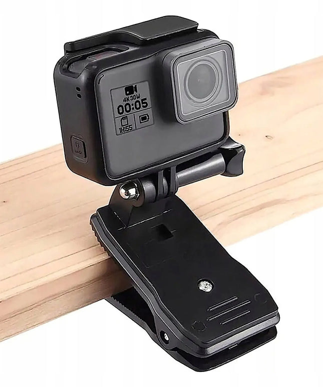 Spaustukas – tvirtinimas prie kuprinės, laikiklis „GoPro HERO“ 13, 12, 11, 10, 9, 8, 7, 6, 5, 4, 3+ ir 3