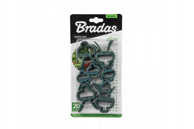 BRADAS augų tvirtinimo spaustukai, 20 vnt. rinkinys