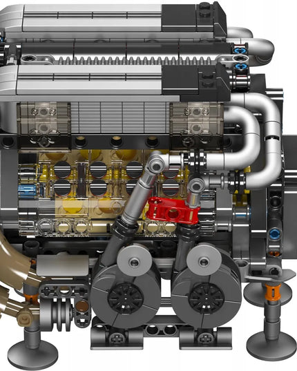 Mould King 10131 W16 šešiolikos cilindrų variklio konstruktorius, Technic, 952 detalės
