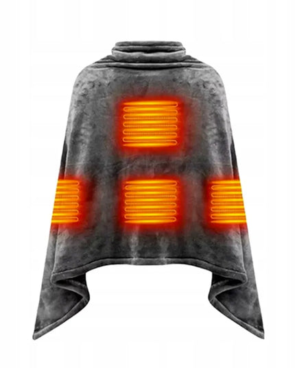 Šildomas pledas, minkštas, pilkas, 80 × 160 cm, 3 šildymo lygiai, USB, TRY5TGBEDSVC