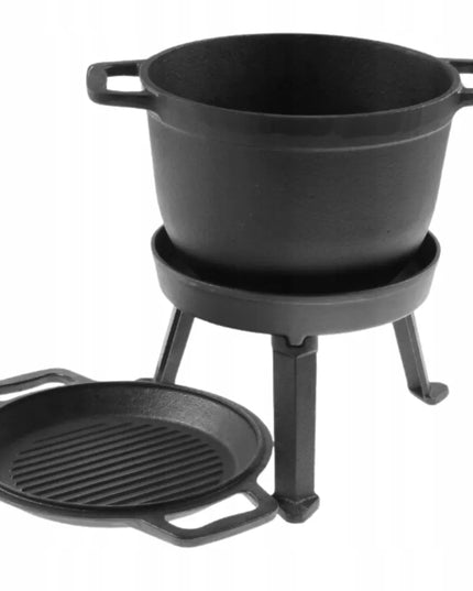 Ketaus kociolekas Rossner 8 l 3-in-1 su stovu ir keptuve
