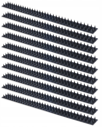 Spygliai nuo paukščių balandžių apsaugai, juodi, plastikiniai, 500cm (5m)