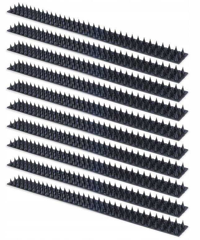 Spygliai nuo paukščių balandžių apsaugai, juodi, plastikiniai, 500cm (5m)