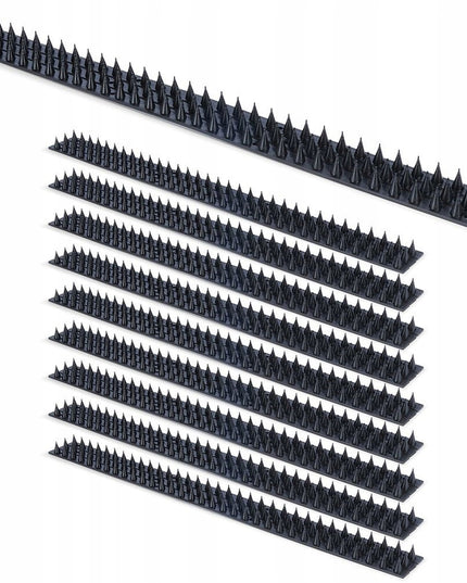 Spygliai nuo paukščių balandžių apsaugai, juodi, plastikiniai, 500cm (5m)