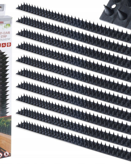 Spygliai nuo paukščių balandžių apsaugai, juodi, plastikiniai, 500cm (5m)