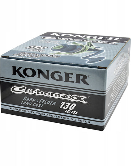 Ritė KONGER Carbomaxx Carp & Feeder Long Coast 130 FD/FSS laisvos eigos