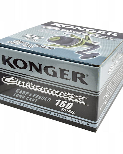 Ritė KONGER Carbomaxx Carp & Feeder Long Coast 160 FD/FSS su laisva eiga