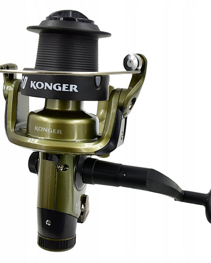 Ritė KONGER Carbomaxx Carp & Feeder Long Coast 160 FD/FSS su laisva eiga