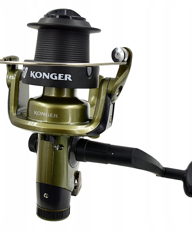 Ritė KONGER Carbomaxx Carp & Feeder Long Coast 160 FD/FSS su laisva eiga