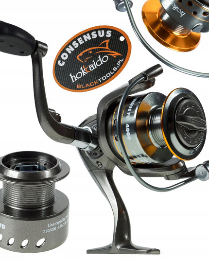 Žvejybinis ritės Hokkaido Consensus FD2000 9+1 ALU ritė PLIUS PAPILDOMA