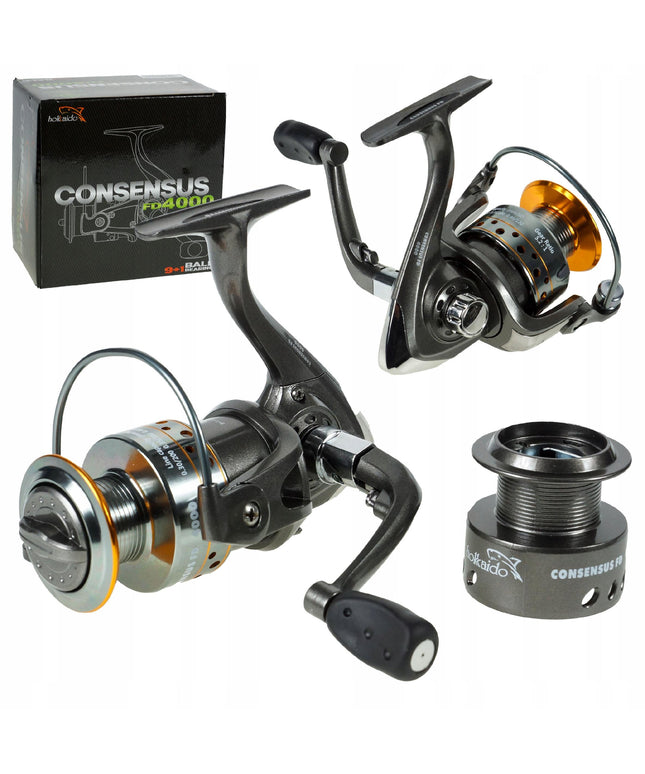 Žvejybinis ritės Hokkaido Consensus FD2000 9+1 ALU ritė PLIUS PAPILDOMA