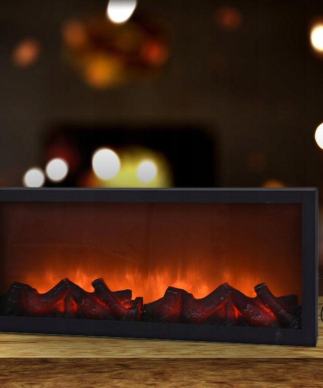 Elektrinis židinys su judančia liepsna, LED ugnies imitacija, laisvai pastatomas