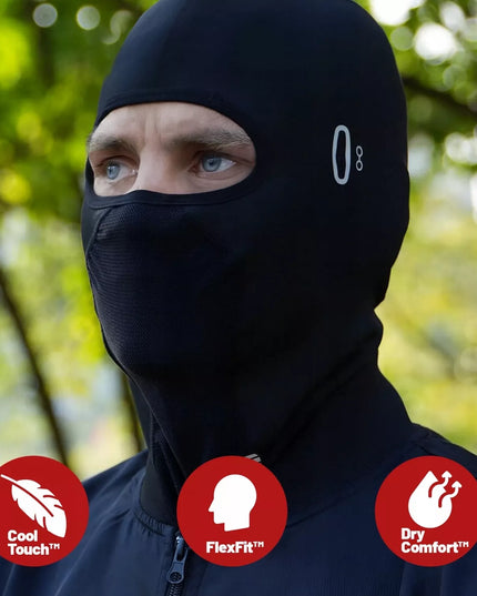 Motociklinė kominuvinė kaukė, kvėpuojanti, vėjui nepraleidžianti, drėgmę išvedanti