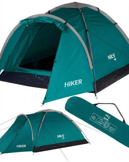 NILS CAMP Hiker 2-Žmonių Palapinė ir  Kempingo Lempa