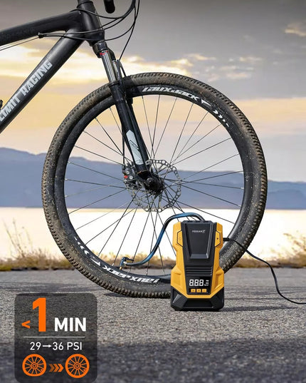 Automobilinis kompresorius 12V 230V Feegar KOMPRESORIUS NEŠIOJAMAS SIURBLYS ratams LED