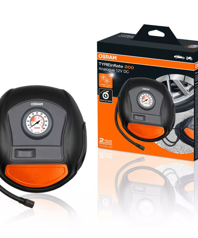 Analoginis padangų pripūtimo kompresorius Tyreinflate 200 OSRAM