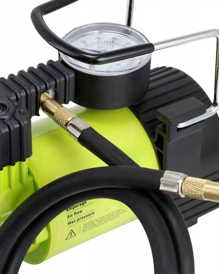 Carmotion 12V stūmoklinis oro kompresorius, 11 BAR, 35 l/min, analoginis manometras