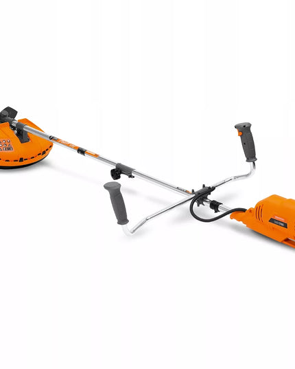 Elektrinė žoliapjovė DAEWOO DABC 1750E su galvute, trišakiais ašmenimis ir disku