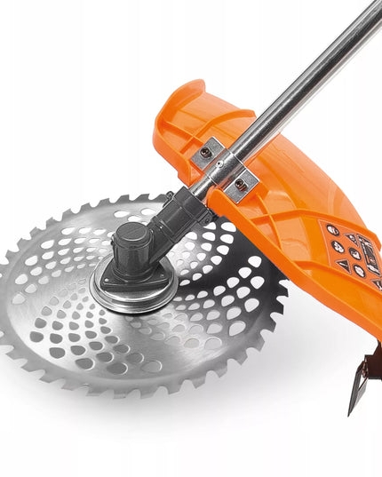 Elektrinė žoliapjovė DAEWOO DABC 1750E su galvute, trišakiais ašmenimis ir disku