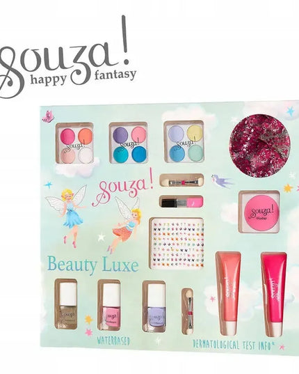 „Souza! Luxe“ didelis 21 dalių vaikiškos makiažo kosmetikos rinkinys
