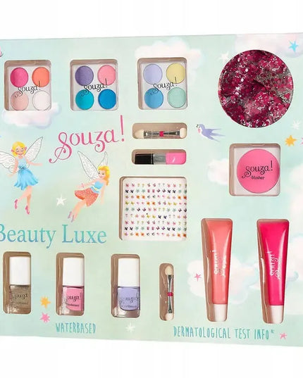 „Souza! Luxe“ didelis 21 dalių vaikiškos makiažo kosmetikos rinkinys