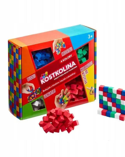 „Kostkolina“ modelino tipo masė vaikams, 4 spalvos, raudona, 4+