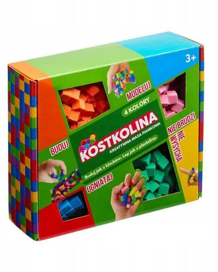 „Kostkolina“ žalia kūrybinė masė – konstravimo kaladėlės, nuo 3 metų