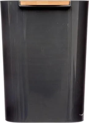 Vonios kambario šiukšliadėžė 5 l bambukinė, juoda, ECO