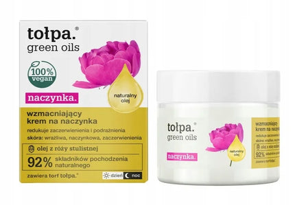 Tołpa stiprinamasis veido kremas nuo kapiliarų su šimtalapės rožės aliejumi, dienai ir nakčiai