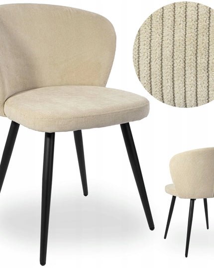 Kėdė KROSBY Velvetinė, smėlio spalvos