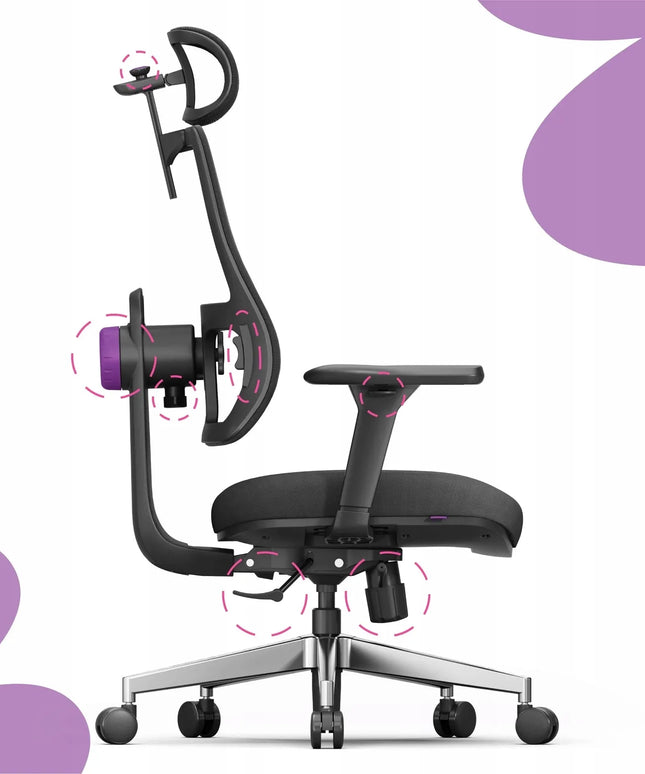 Ergonominė biuro kėdė Spacetronik Lumbo, reguliuojama, 136 kg, sukamoji