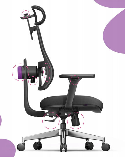 Ergonominė biuro kėdė Spacetronik Lumbo, reguliuojama, 136 kg, sukamoji