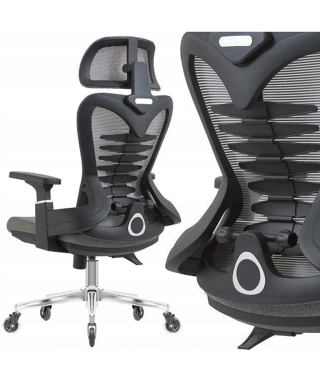 Spacetronik pilkas ergonomiškas tinklinis biuro kėdė