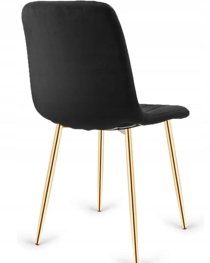 Apmuštas kėdė AURORA VELVET BLACK GOLD