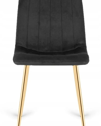 Apmuštas kėdė AURORA VELVET BLACK GOLD