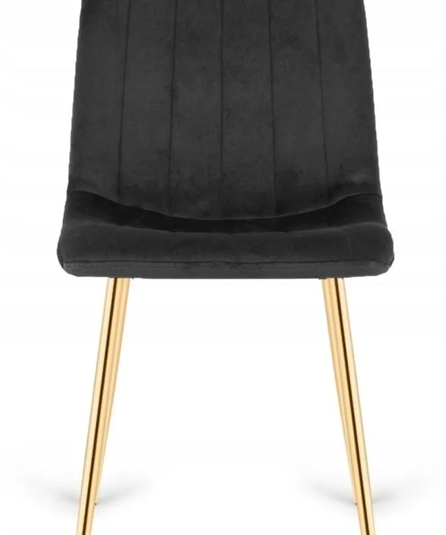 Apmuštas kėdė AURORA VELVET BLACK GOLD