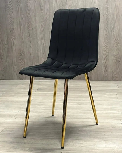 Apmuštas kėdė AURORA VELVET BLACK GOLD