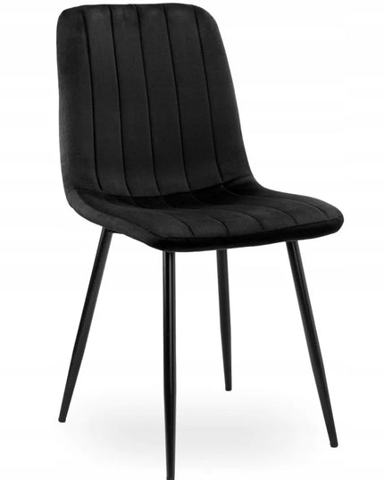 Apmuštas kėdė AURORA VELVET BLACK