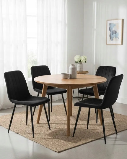 Apmuštas kėdė AURORA VELVET BLACK